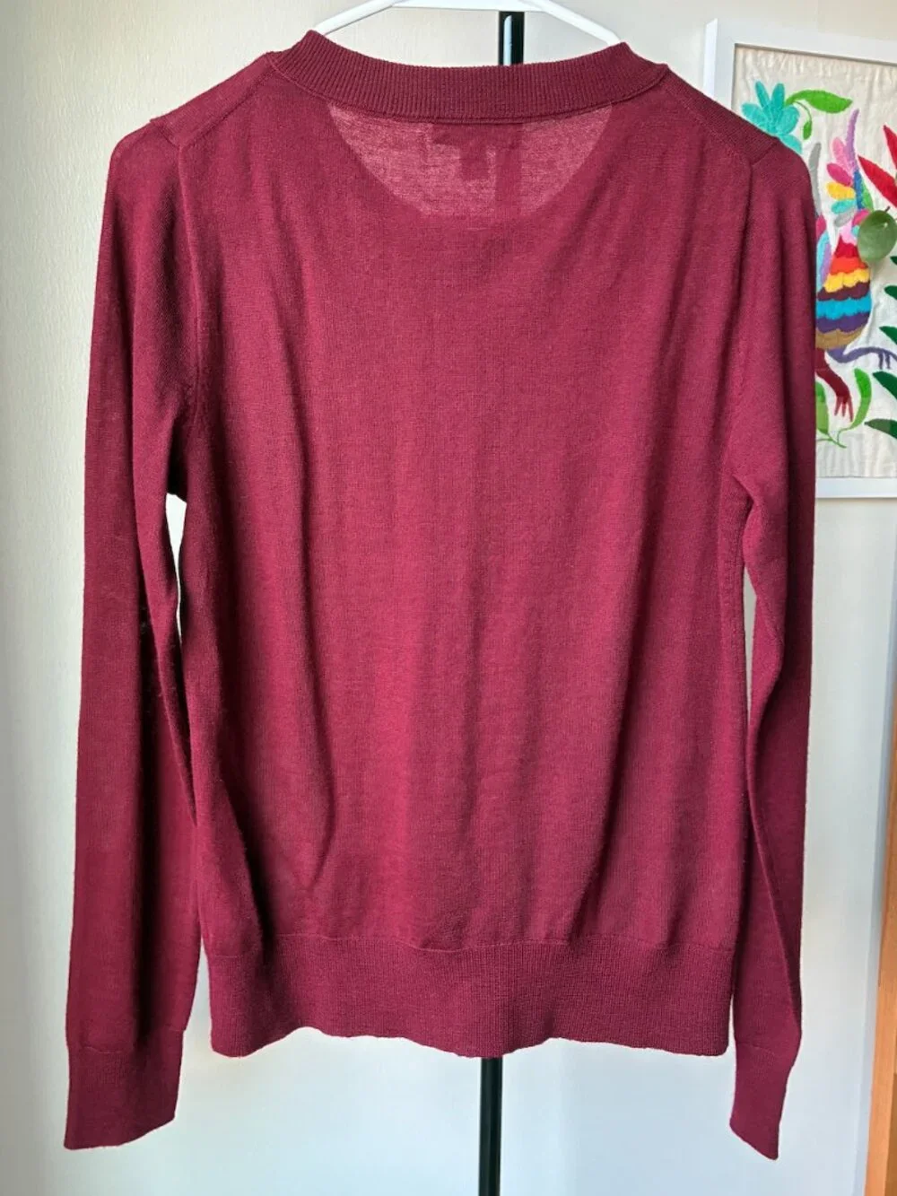 J. Crew Red Merino Tippi Wool Cardigan - Size 8